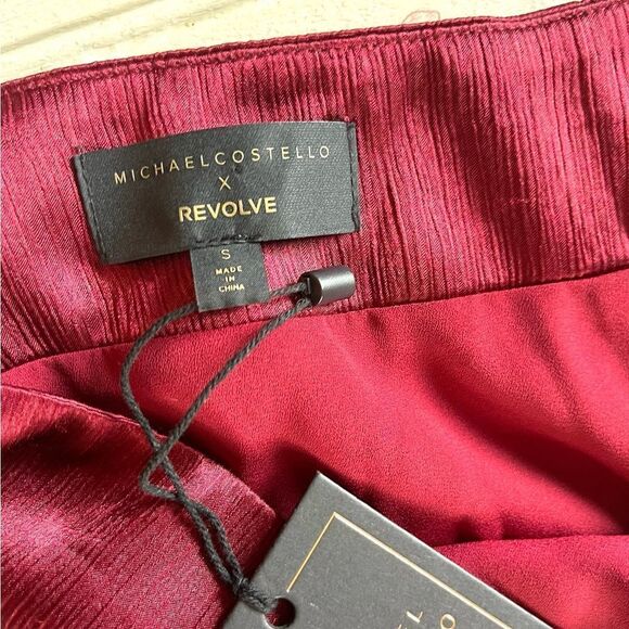 Michael Costello x Revolve Annika MIDI Deep Red Skirt - Picture 9 of 11